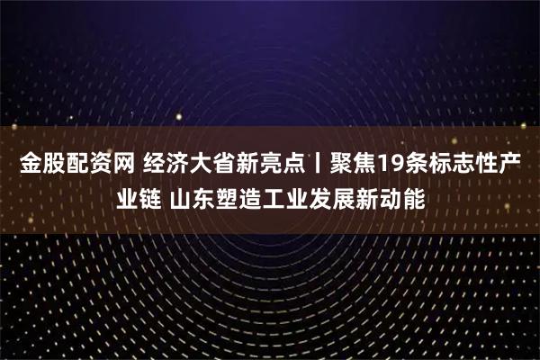 金股配资网 经济大省新亮点丨聚焦19条标志性产业链 山东塑造工业发展新动能